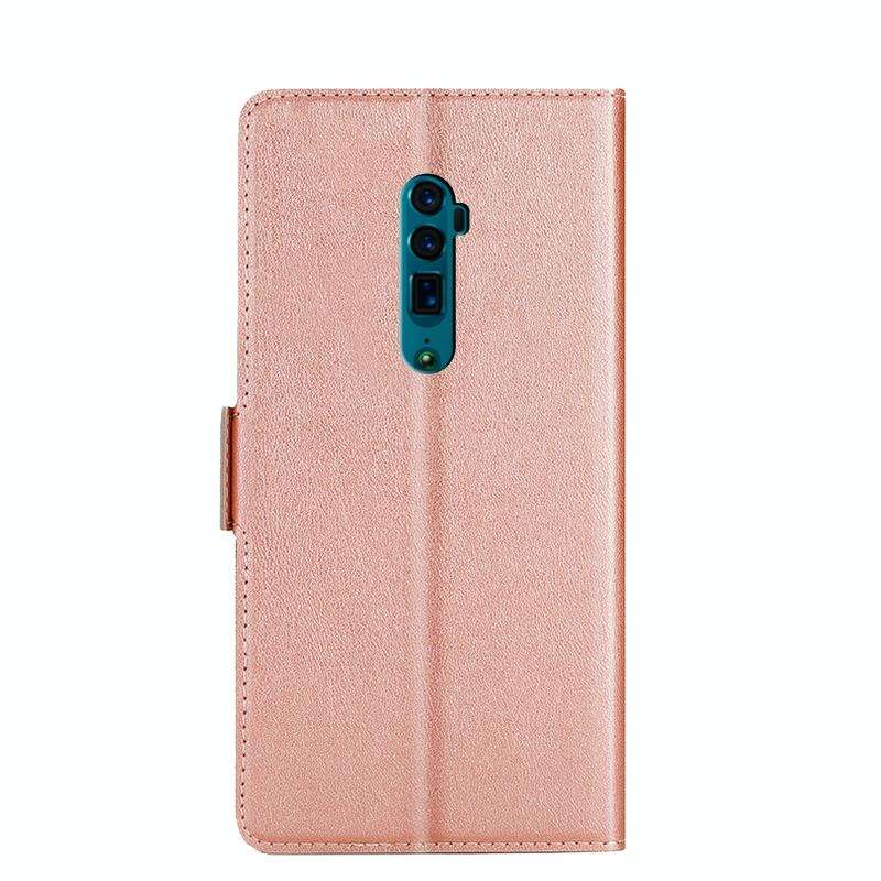 For OPPO Reno 5G Ultra-thin Voltage Side Buckle PU + TPU Leather Phone Case(Rose Gold)