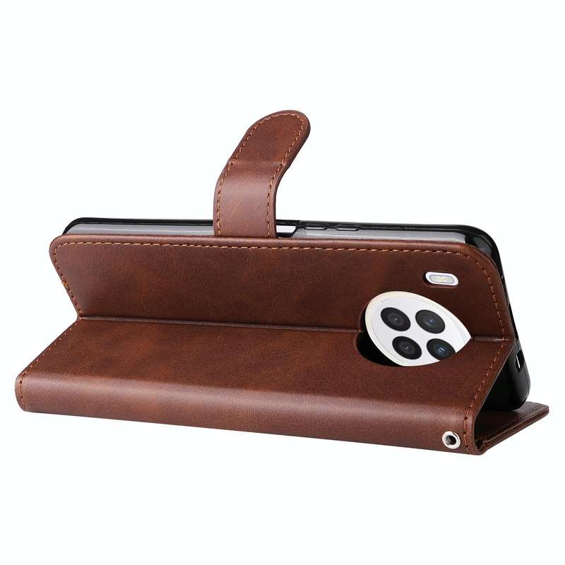 For Huawei nova 8i / Honor 50 Lite Calf Texture Zipper Horizontal Flip Leather Phone Case(Brown)
