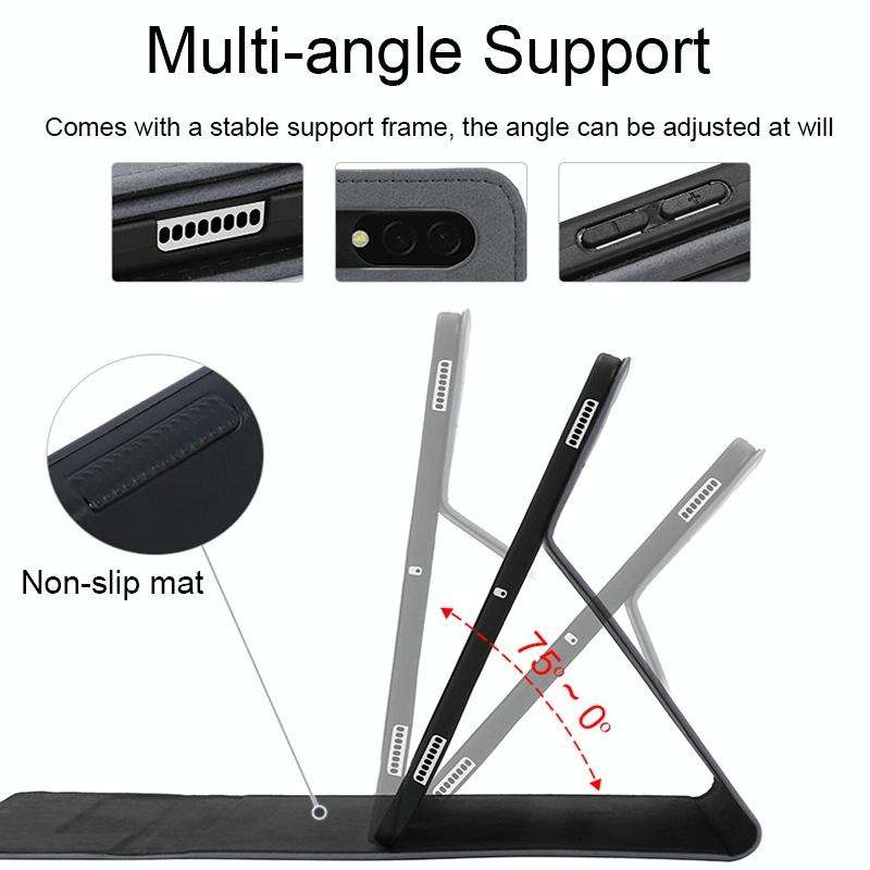 For Samsung S8+/S7 FE/S7+ GM 12.4 inch Adjustable Tablet Waterproof Anti-drop Protective Cover(Gray)