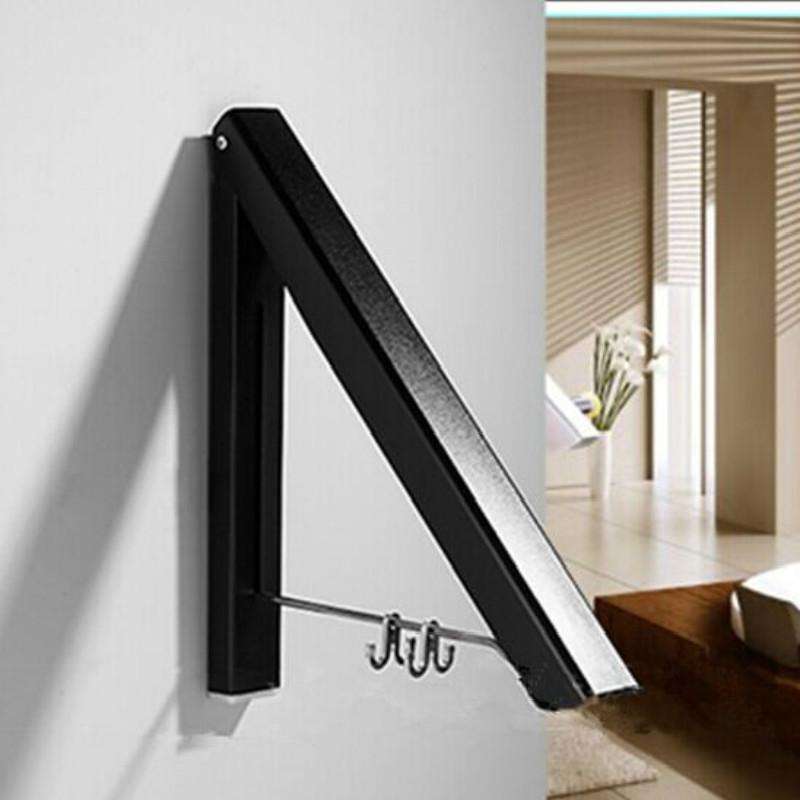 Multifunctional Space Aluminum Invisible Drying Rack, Size:Black
