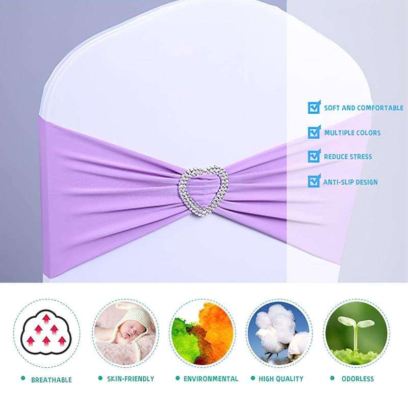 15x35cm Tie-Free Stretch Chair Back Flower Bow Chair Cover Hotel Chair Back Strap Decoration(Gold)