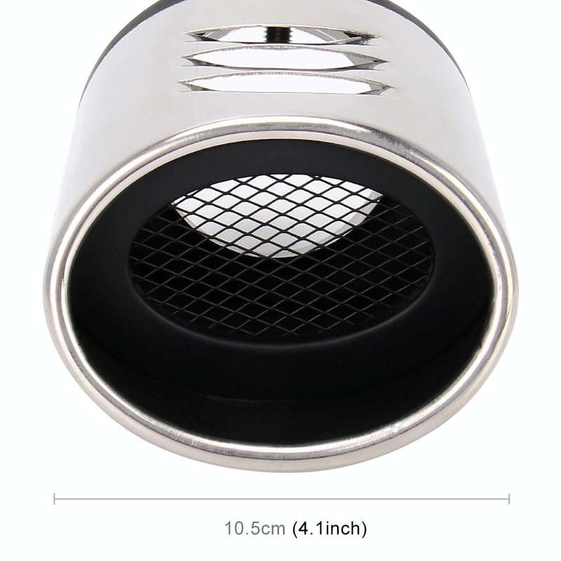 Universal Car Styling Stainless Steel Straight Bolt-on Exhaust Tail Muffler Tip Pipe with Mesh(Bl...