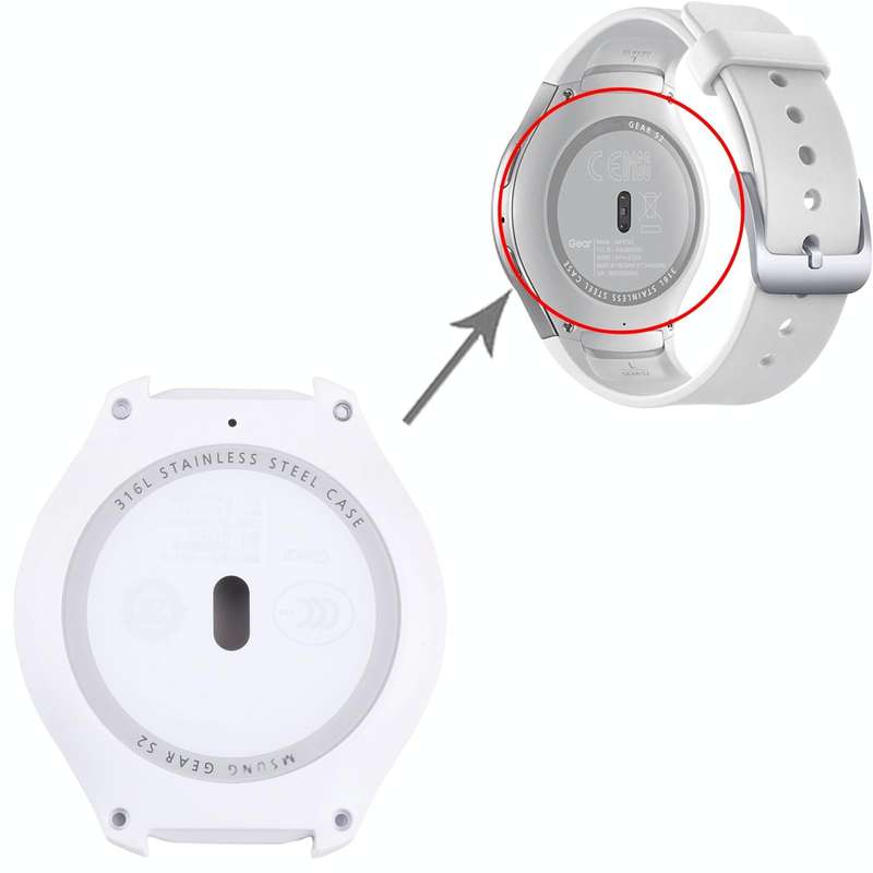 Rear Housing Cover with Glass Lens For Samsung Gear S2 SM-R720 (White)