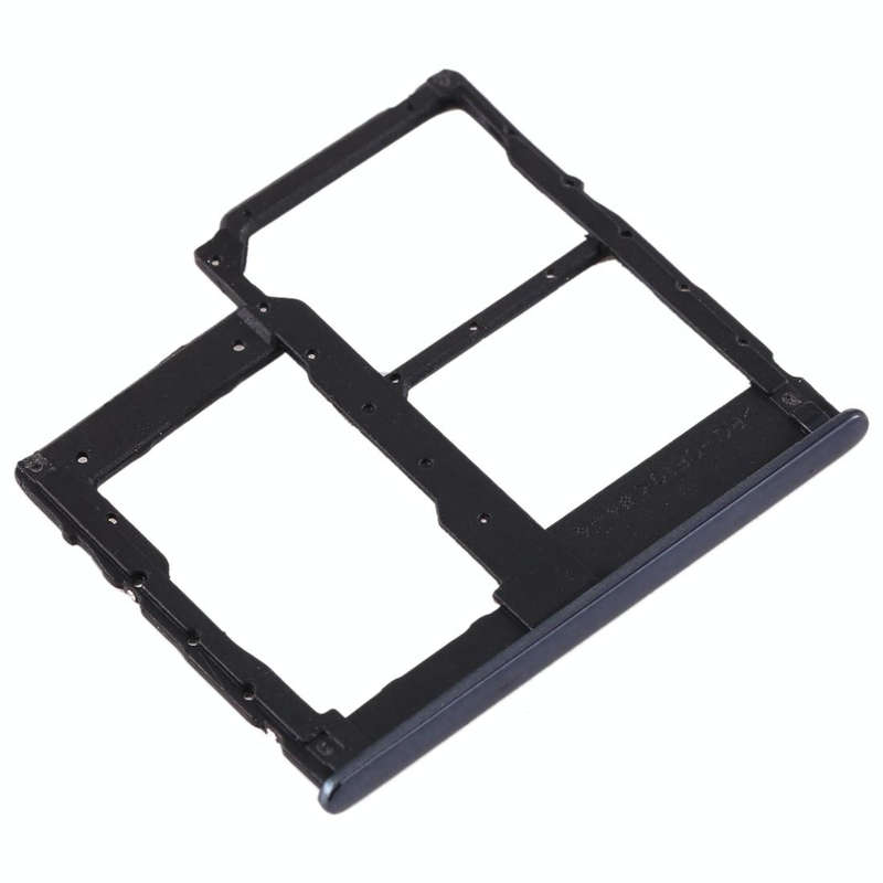 For Galaxy A40 SIM Card Tray + SIM Card Tray + Micro SD Card Tray (Black)