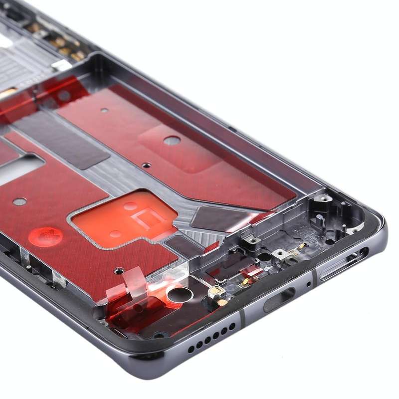 Original Middle Frame Bezel Plate with Side Keys for Huawei P40 Pro(Black)