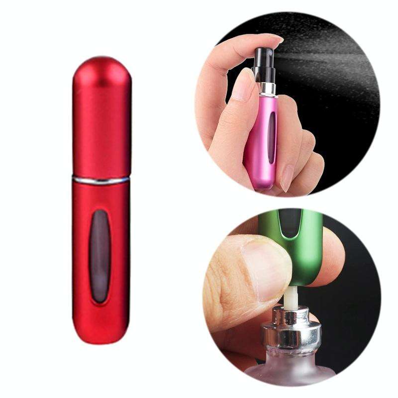 Portable Mini Aluminum Refillable Perfume Bottle Spray Empty Cosmetic Containers Atomizer, Capaci...