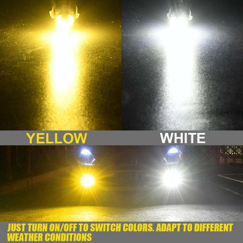2 PCS V6 P13W DC9-36V 30W 3000LM IP65 Car LED Double Color Fog Light with 30LEDs SMD-2525 Lamp