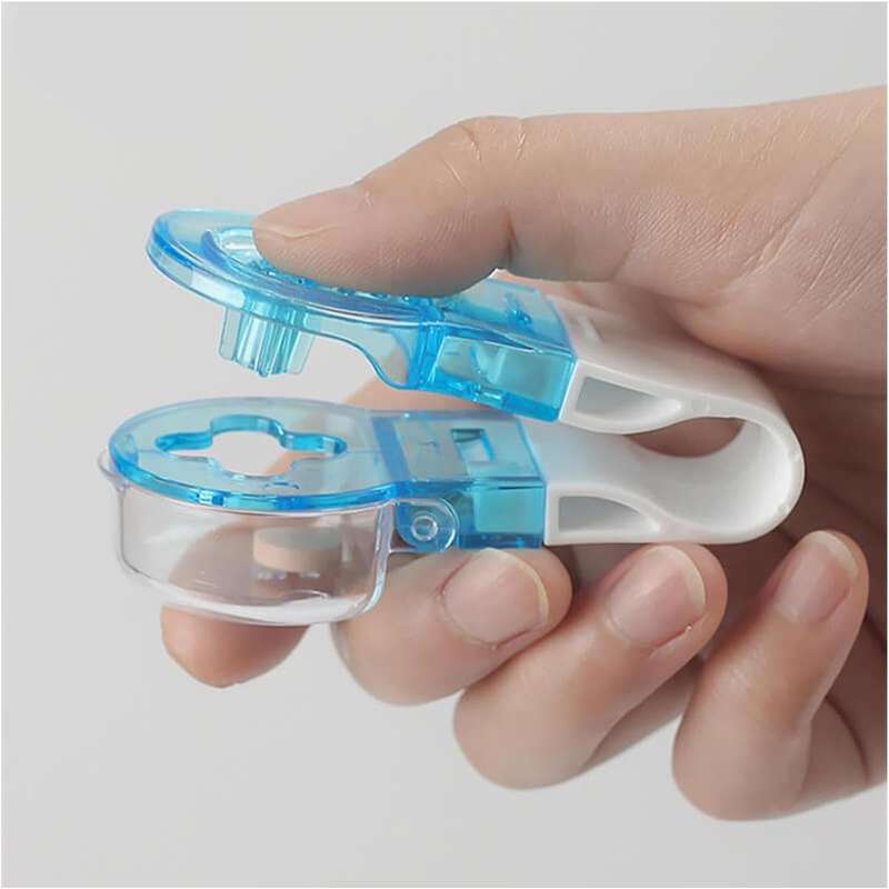 Portable Pill Taker Tablets Pills Blister Pack Opener Pills Box Case(Blue)