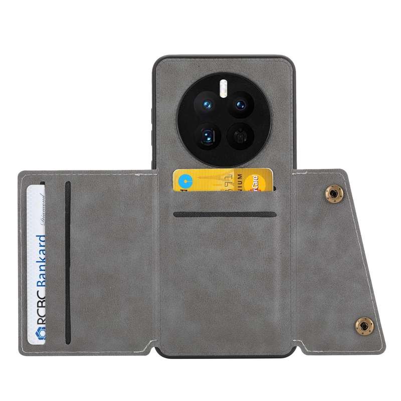 For Huawei Mate 50 Double Buckle Magnetic Phone Case(Grey)