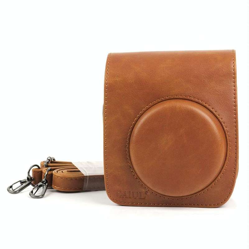 PU Leather Camera Protective bag for FUJIFILM Instax Mini 90 Camera, with Adjustable Shoulder Str...
