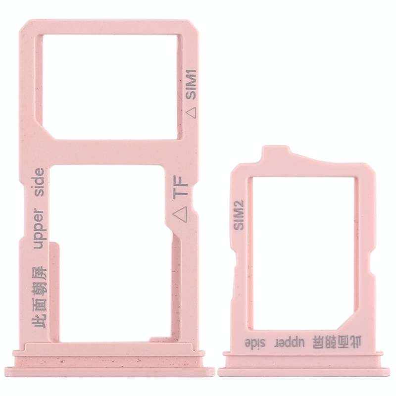 For Vivo Y66 2 x SIM Card Tray + Micro SD Card Tray (Rose Gold)