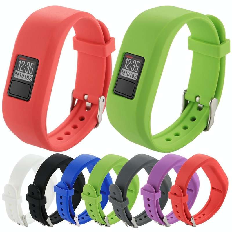 For Garmin Vivofit 3 Smart Watch Silicone Watch Band, Length: about 24.2cm(Grey)