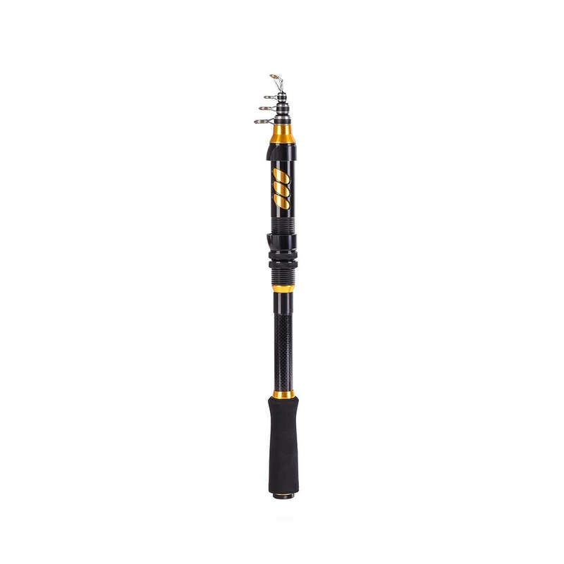 LEO 28004 Short Carbon Sea Pole Mini Road Fishing Rod Fishing Gear, Length: 150cm