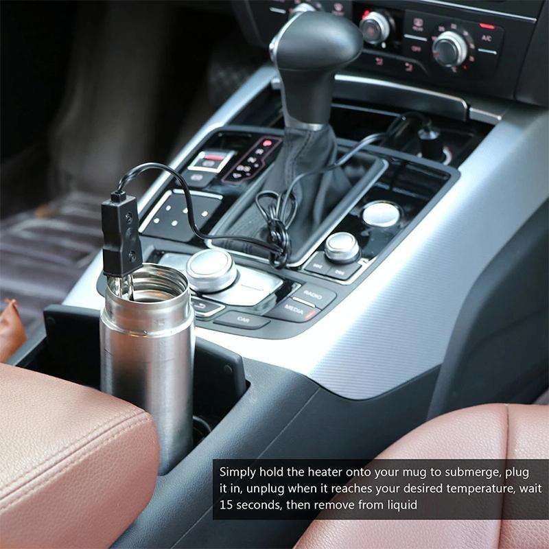 Portable 12V/24V Electric Car Boiled Immersion Water Heater Traveling Camping Picnic, Voltage:12V...