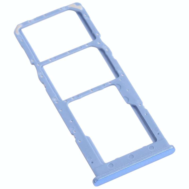 For Samsung Galaxy M12 SM-M127 SIM Card Tray + SIM Card Tray + Micro SD Card Tray (Blue)