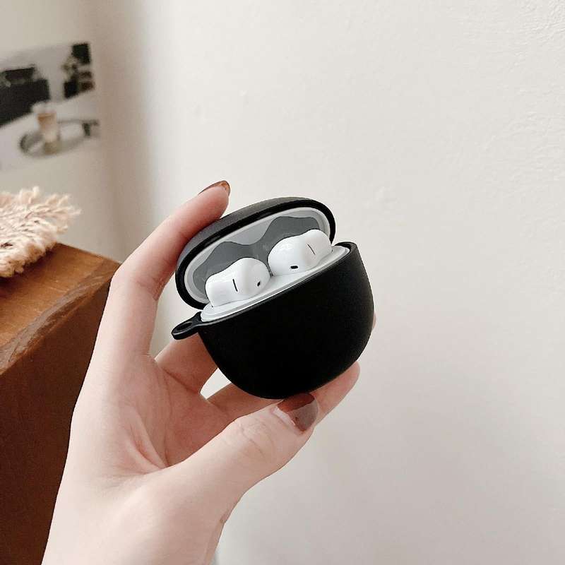 For vivo TWS Air Solid Color PC Frosted Earphone Protective Case(Black)