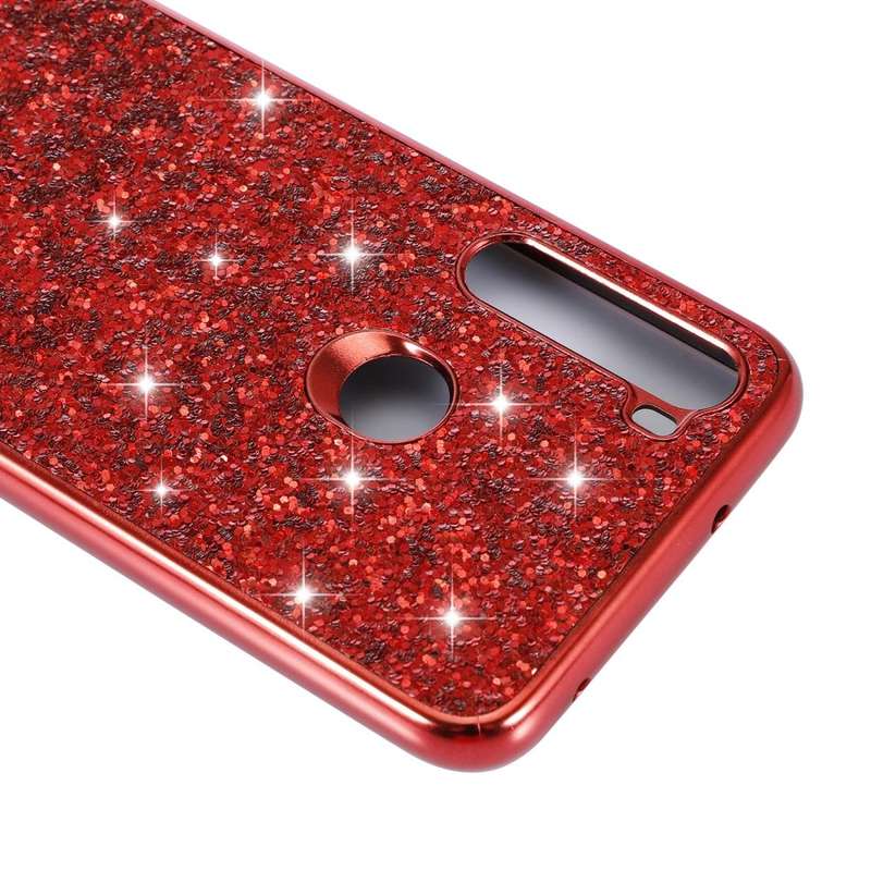 For Xiaomi Redmi Note 8 Glittery Powder Shockproof TPU Case(Blue)