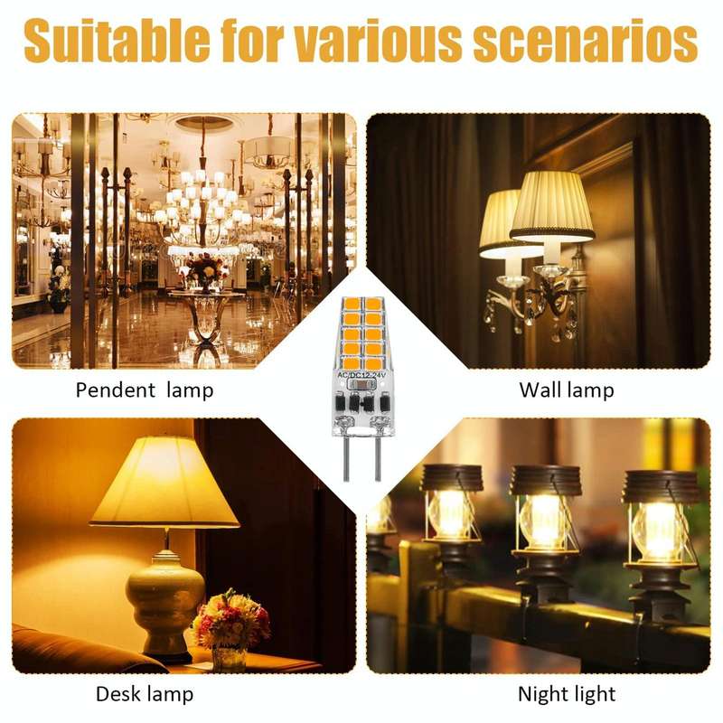 GY6.35 3W 245-280LM 20 LED SMD 2835 Dimmer Corn Light Bulb, AC/DC 12V