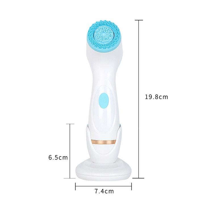 CNaier AE-868 Battery-powered Silicone Ultrasonic Vibration Face Skin Care Electric Facial Cleans...