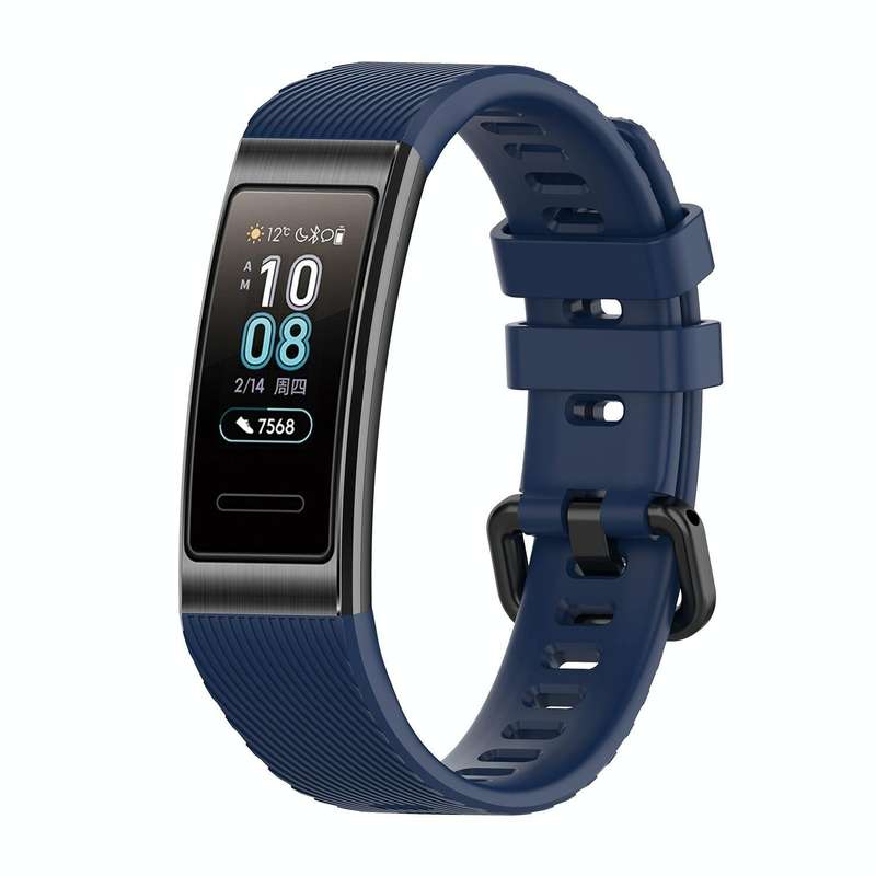 For Huawei Band 3 & 4 Pro Silicone Watch Band(Navy Blue)