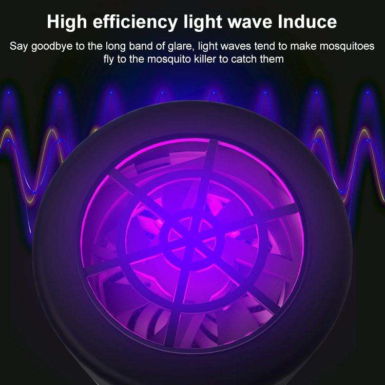 Home Bedroom Light Wave Physical Mosquito Trap Mosquito Lamp, Colour: Black