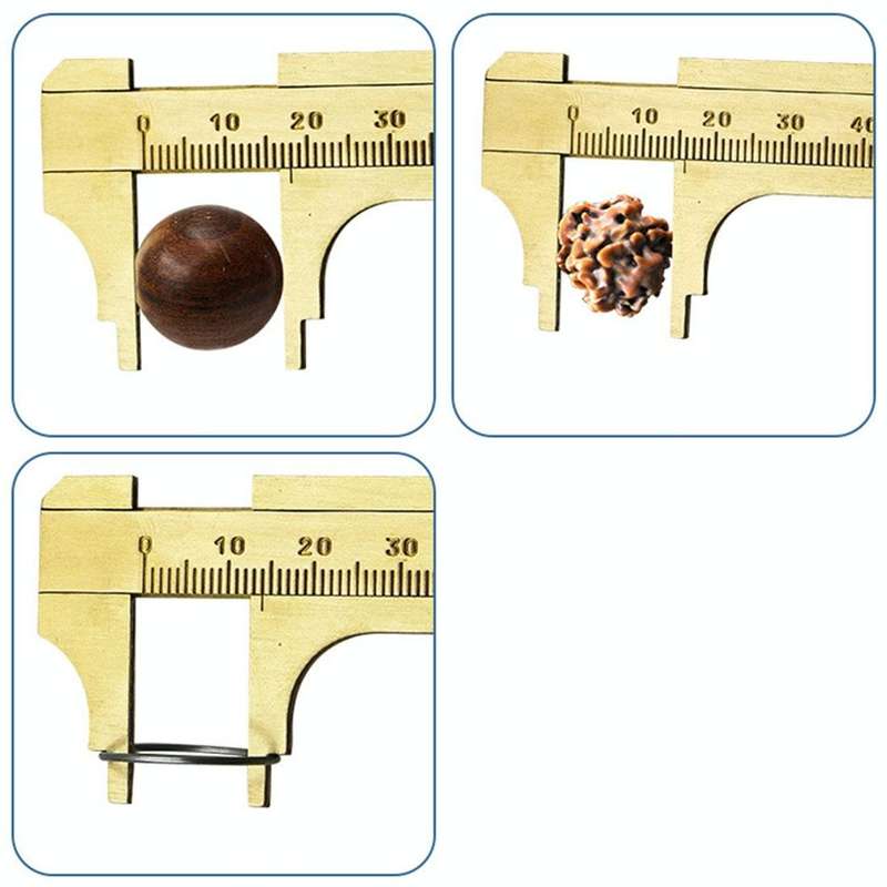 Portable Mini Brass Sliding 80mm Gauge Vernier Bead Jewelry Measuring Caliper