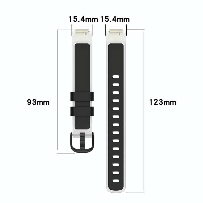 For Fitbit Inspire 3 Two Color Transparent Silicone Watch Band(Starlight Color)
