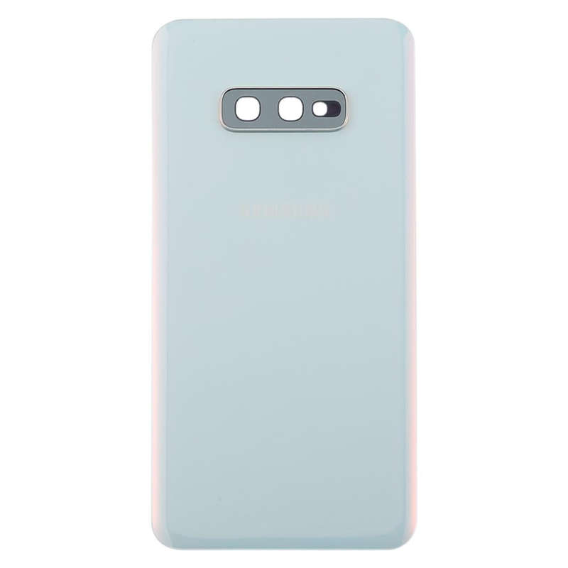 For Galaxy S10e Battery Back Cover with Camera Lens (White)