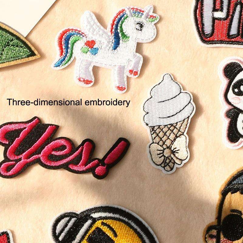 13PCS DIY Handmade Accessories Luggage Clothing Embroidery Cloth Stickers Style Random Delivery