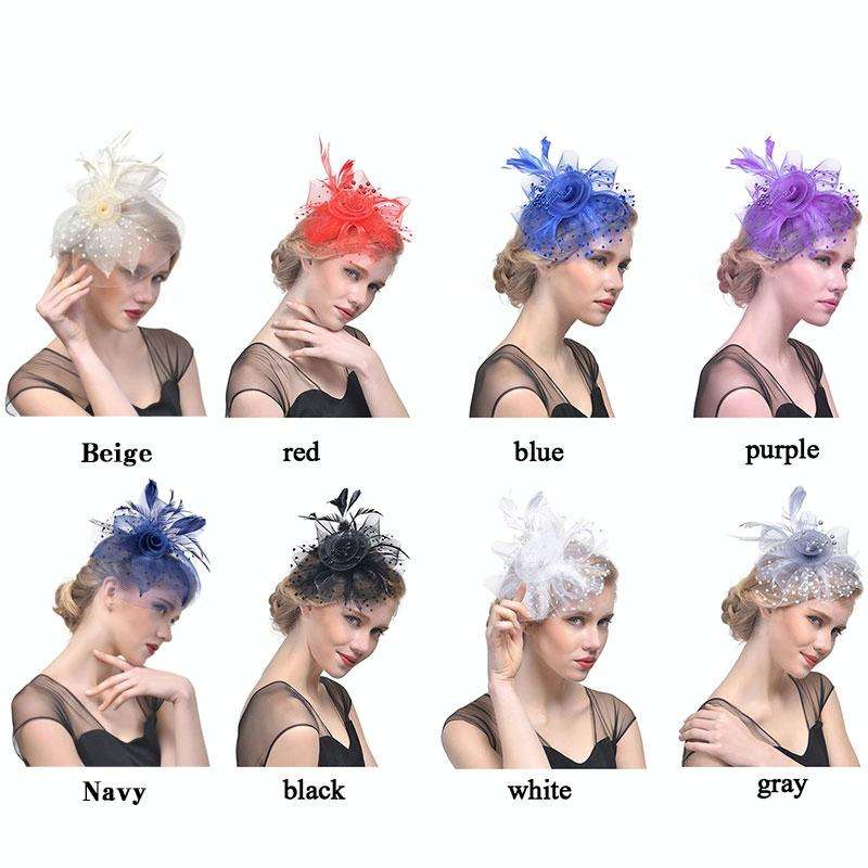 Handmade Bride Mesh Hair Accessories Wedding Photo Hat Headwear(Black)