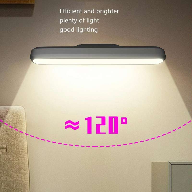 Desk Tricolor Temperature Learning Reading Lights, Style: Rechargeable (Black)
