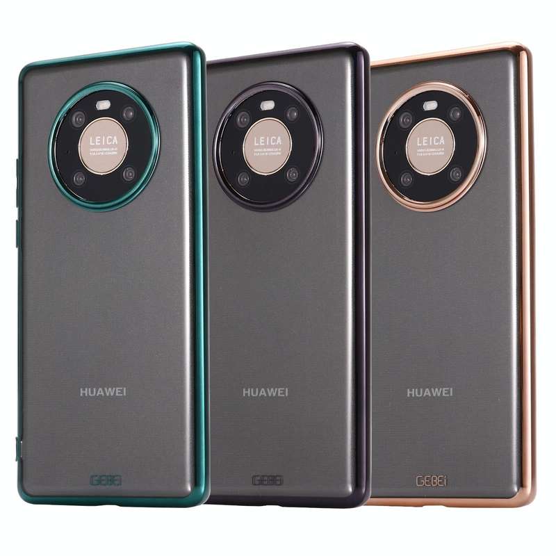 For Huawei Mate 40 Pro GEBEI Shockproof Plating PC Protective Case(Black)