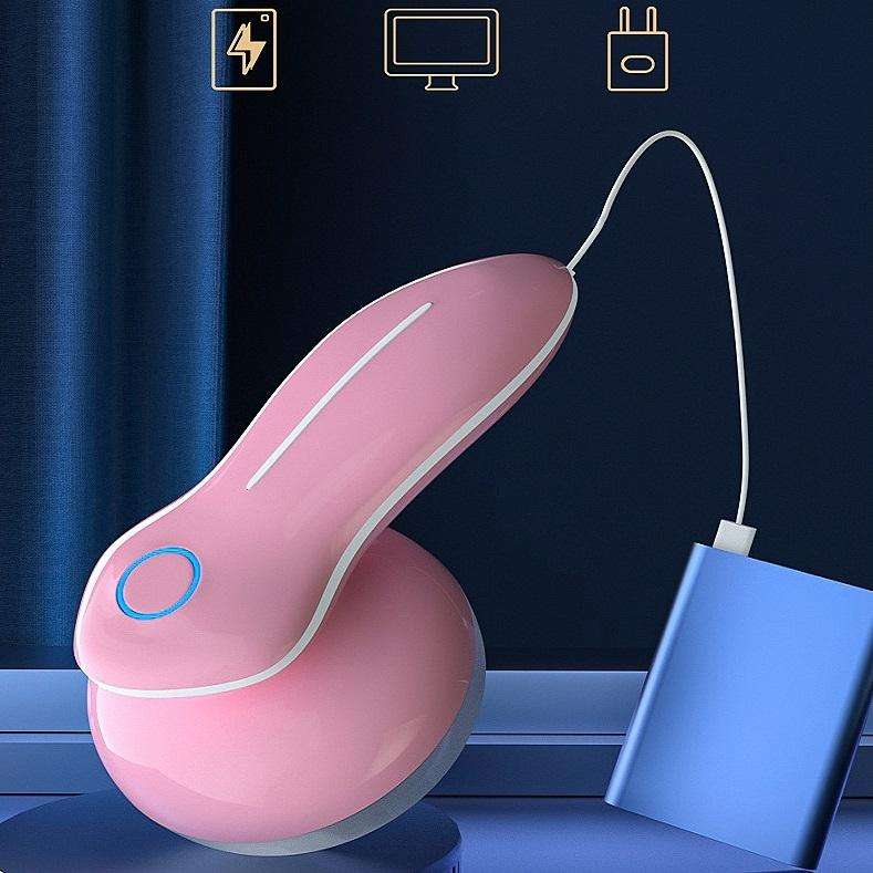 Rechargeable Hair Ball Trimmer Shaving Pompom, Colour: Pink Three-blade Knife Head