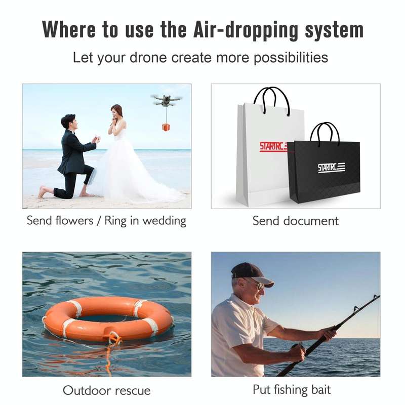For DJI Mini 3 / Mini 3 Pro STARTRC Air-Dropping System Thrower Parabolic Bracket (Grey)