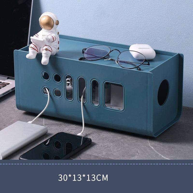 XM009 Plastic Plug-In Electric Wire Storage Box Power Board Wire Clip Box Charger Storage Finishi...
