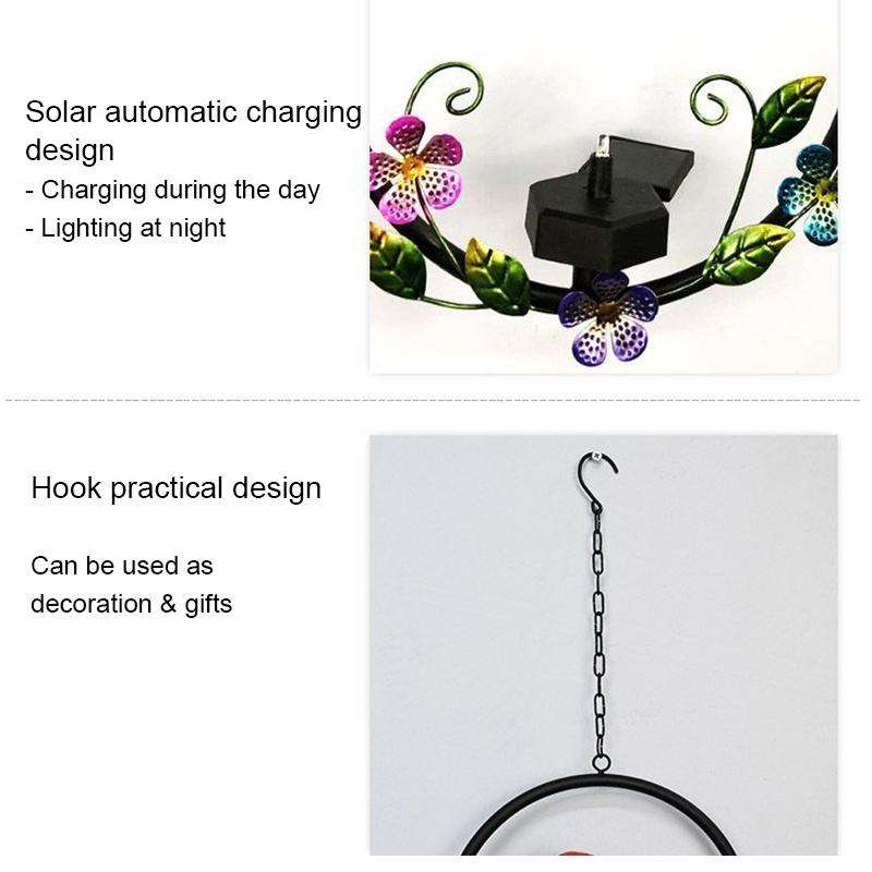 Owl Shape Solar Lawn Light Garden LED Pendant Light(White)