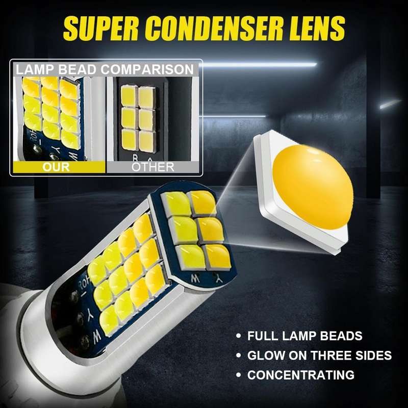 2 PCS V6 P13W DC9-36V 30W 3000LM IP65 Car LED Double Color Fog Light with 30LEDs SMD-2525 Lamp