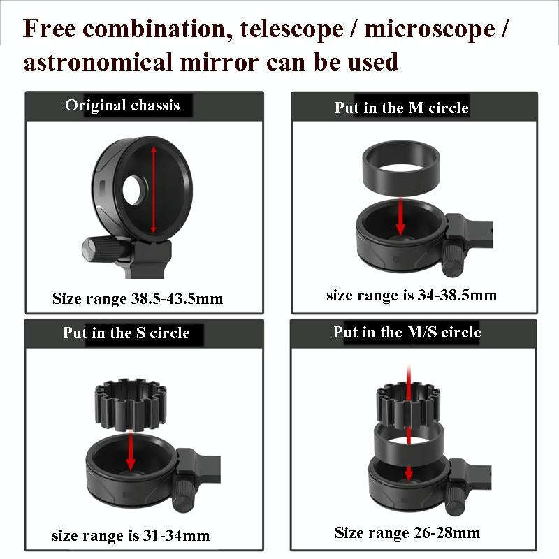 Eyeskey Telescope Phone Holder Camera Holder Telescope Universal Astronomical Mirror Phone Clip, ...