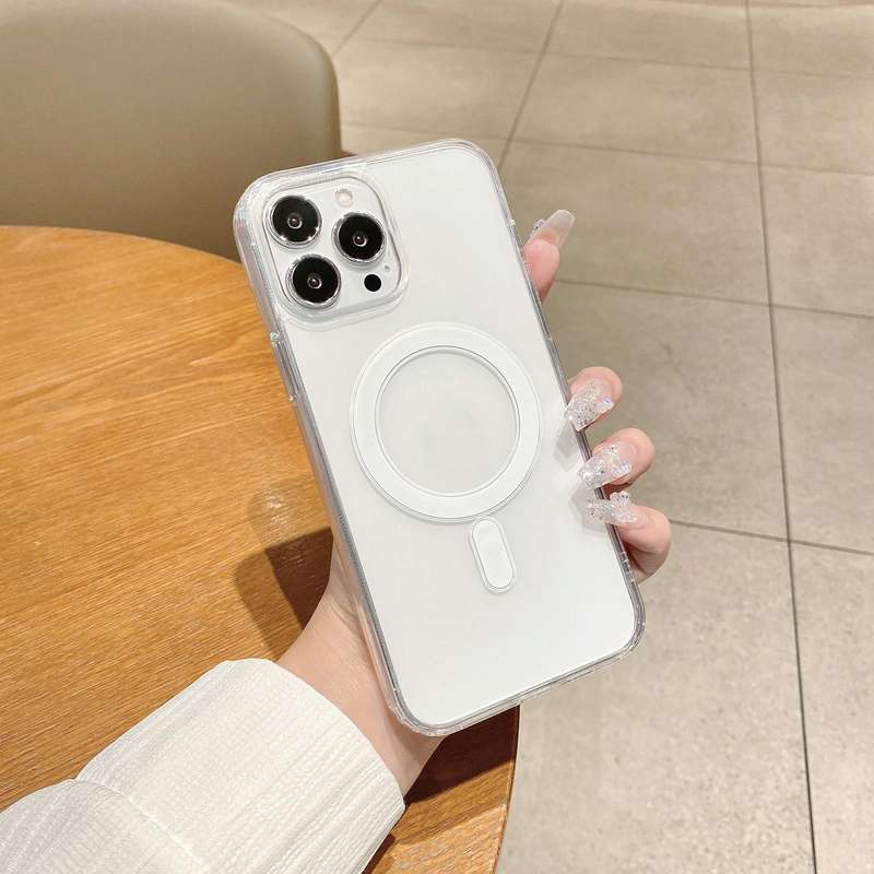 For iPhone 11 Pro MagSafe Magnetic Clear Acrylic TPU Case