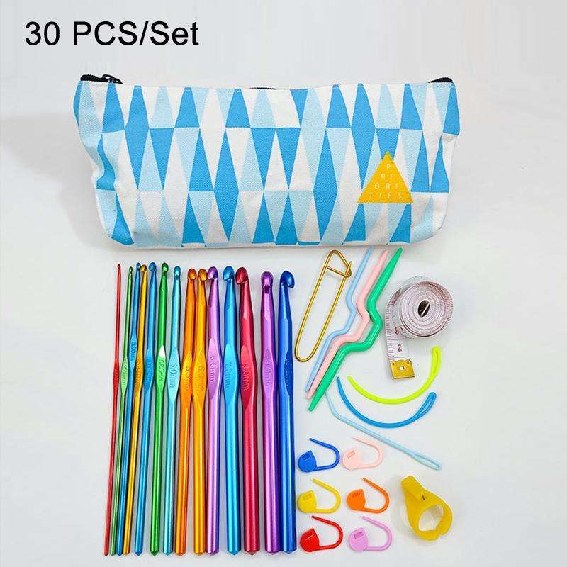 30 PCS/Set Color Alumina Single Head Crochet Handmade DIY Knitting Tool Material
