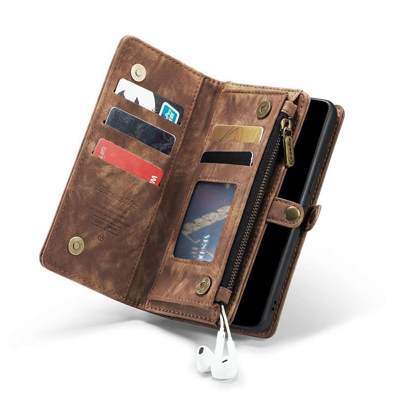 For Samsung Galaxy A53 5G CaseMe-008 Detachable Multifunctional Horizontal Flip Leather Case(Brown)
