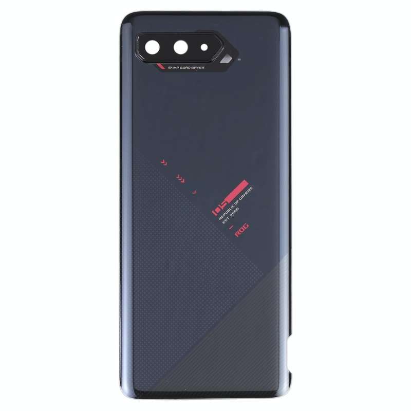 Glass Battery Back Cover for Asus ROG Phone 5 ZS673KS(Jet Black)