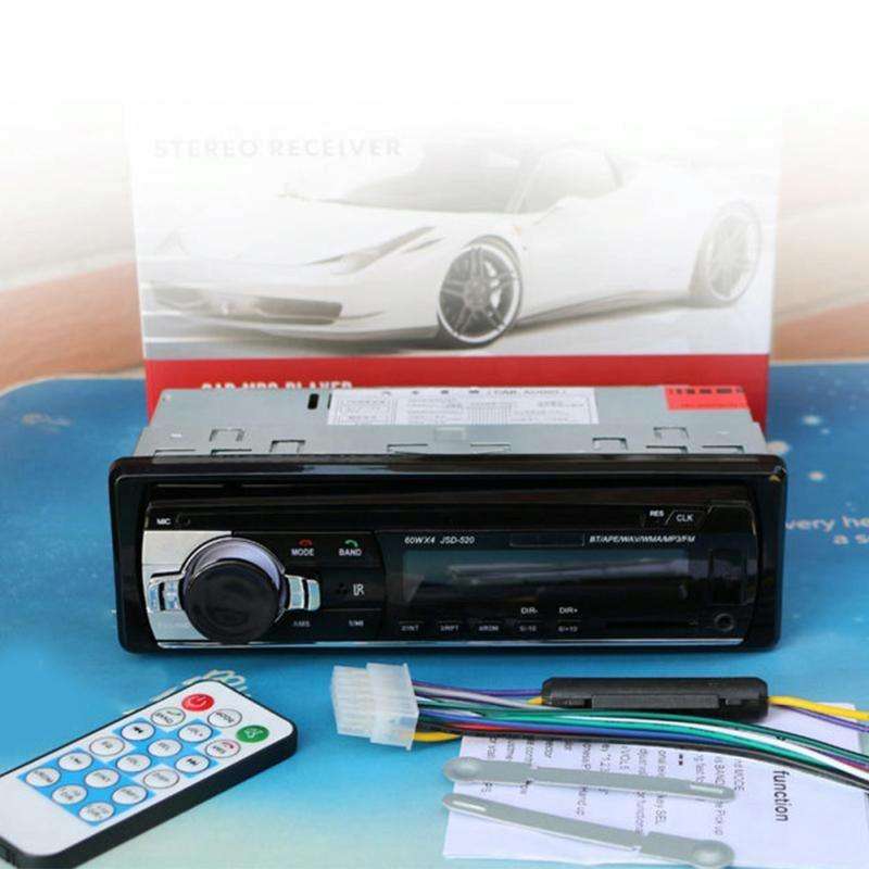 JSD-520 Car Stereo Radio MP3 Audio Player Support Bluetooth Hand-free Calling / FM / USB / SD, Or...