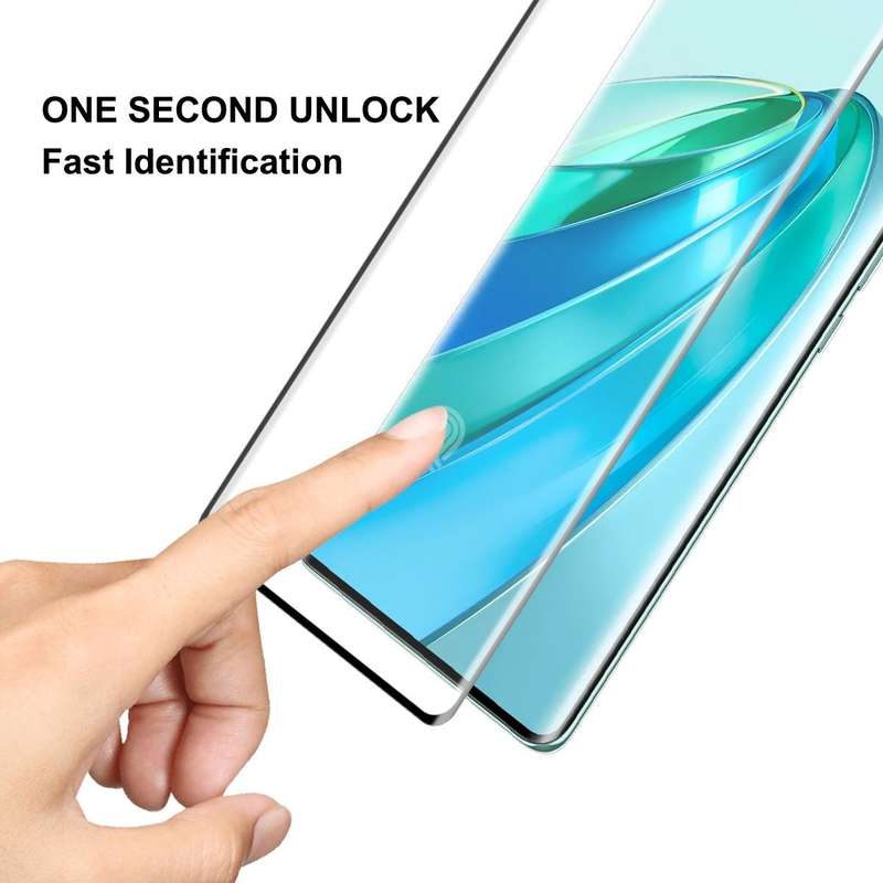 For Honor X9A / Magic5 Lite 2pcs ENKAY 0.26mm 3D Hot Bending Tempered Glass Full Film with Lens Film