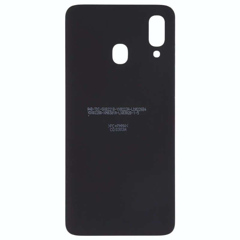 For Galaxy A20 SM-A205F/DS Battery Back Cover (Black)