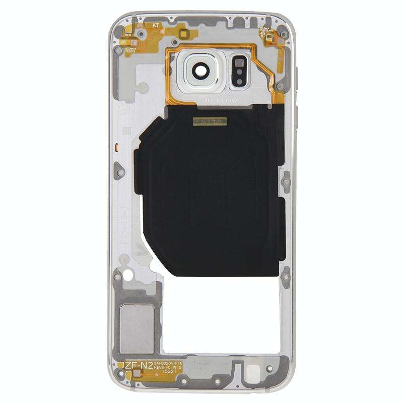 For Galaxy S6 / G920F Back Plate Housing Camera Lens Panel  with Side Keys and Speaker Ringer Buz...