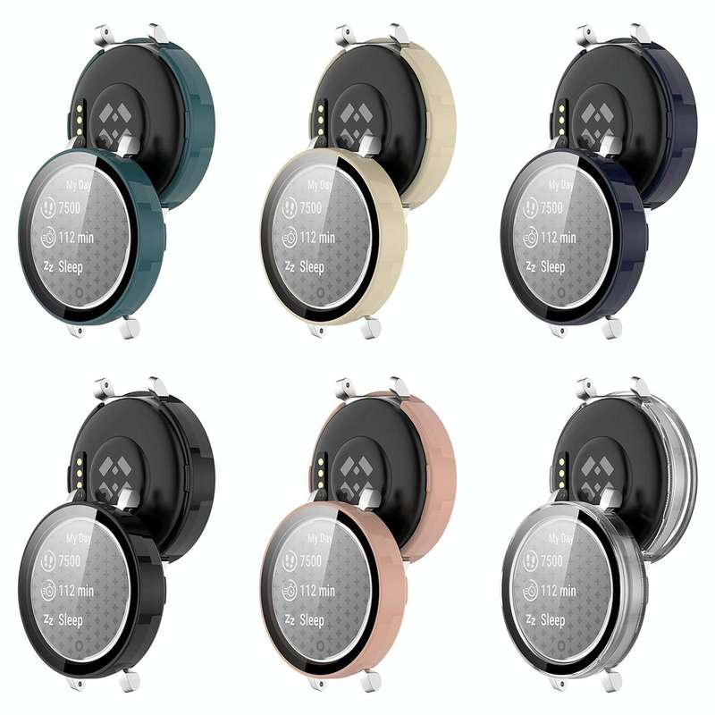 For Garmin Lily 2 PC + Tempered Film Integrated Watch Protective Case(Black)