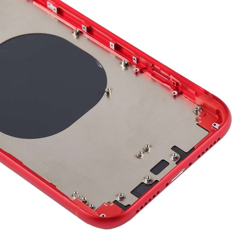 Back Housing Cover with Camera Lens & SIM Card Tray & Side Keys for iPhone XR(Red)