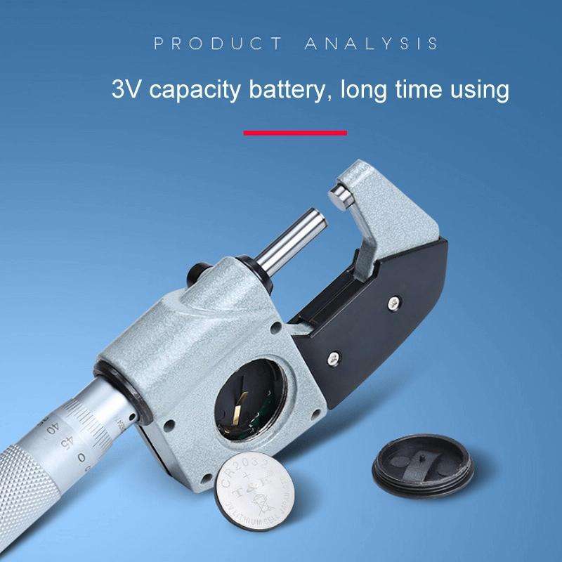 Digital Display Outer Diameter Micrometer 0.001mm High Precision Electronic Spiral Micrometer Thi...