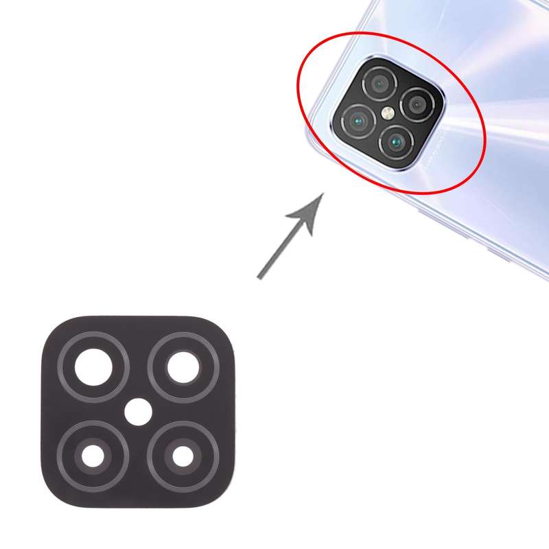 For Huawei Nova 8 SE  10pcs Back Camera Lens (Black)